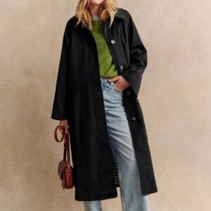 Sézane RARE Clyde Trench Coat in Black 42